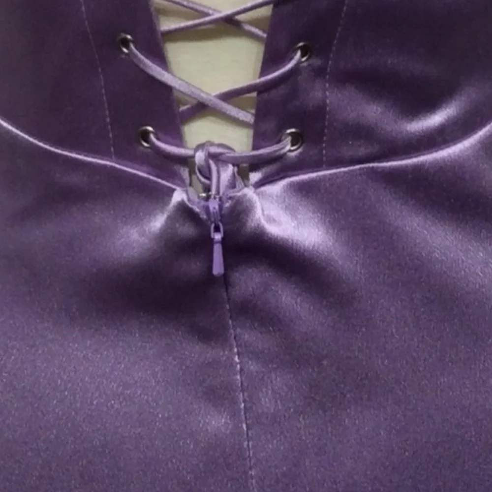 NEW LONG OFF THE SHOULDER STRAPLESS SATIN DRESS WITH STRUCTURAL CORSET CD294 - Picture 10 of 10